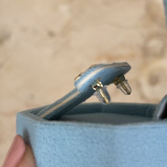 NEW! 925 Sterling Silver Fish Earrings Blue/Green Stones by Neo Relique - Picture 6 of 10